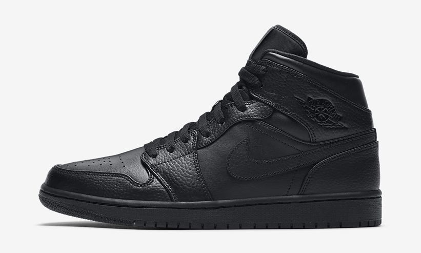 ナイキ エア ジョーダン 1 ミッド “トリプルブラック” (NIKE AIR JORDAN 1 MID “Triple Black”) [554724-091]