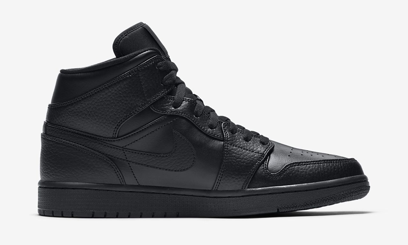 ナイキ エア ジョーダン 1 ミッド “トリプルブラック” (NIKE AIR JORDAN 1 MID “Triple Black”) [554724-091]