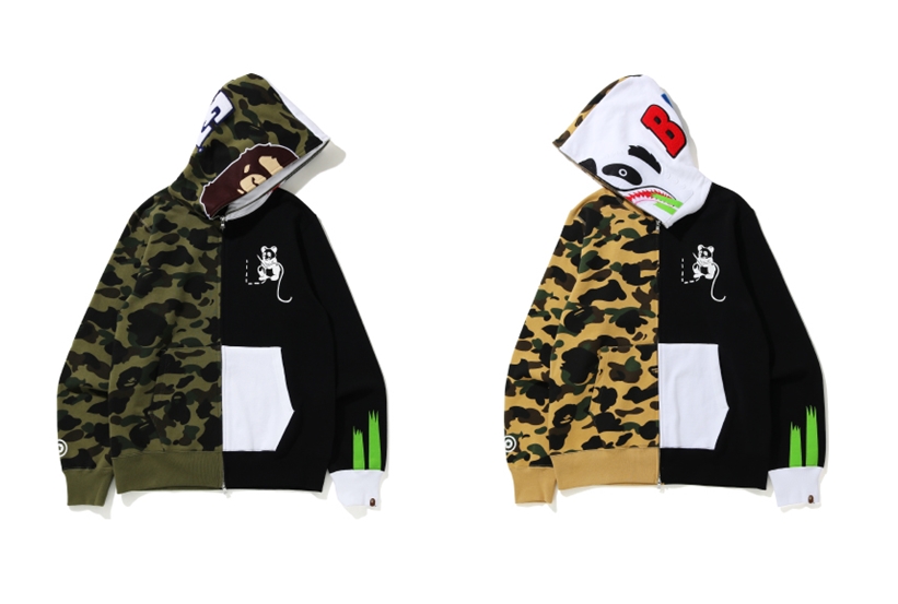 A BATHING APEからエイプヘッド×パンダを掛け合わせたフーディ「1ST CAMO APE PANDA HALF FULL ZIP HOODIE」が3/28発売 (ア ベイシング エイプ)