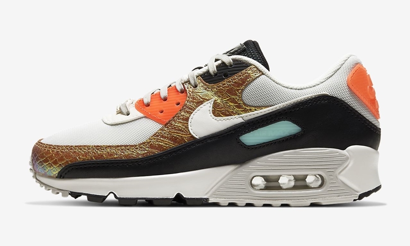 ナイキ ウィメンズ エア マックス 90 “スネーク/イリディセント” ライトボーン (NIKE WMNS AIR MAX 90 “Snake/Iridescent” Light Bone) [CW2656-001]