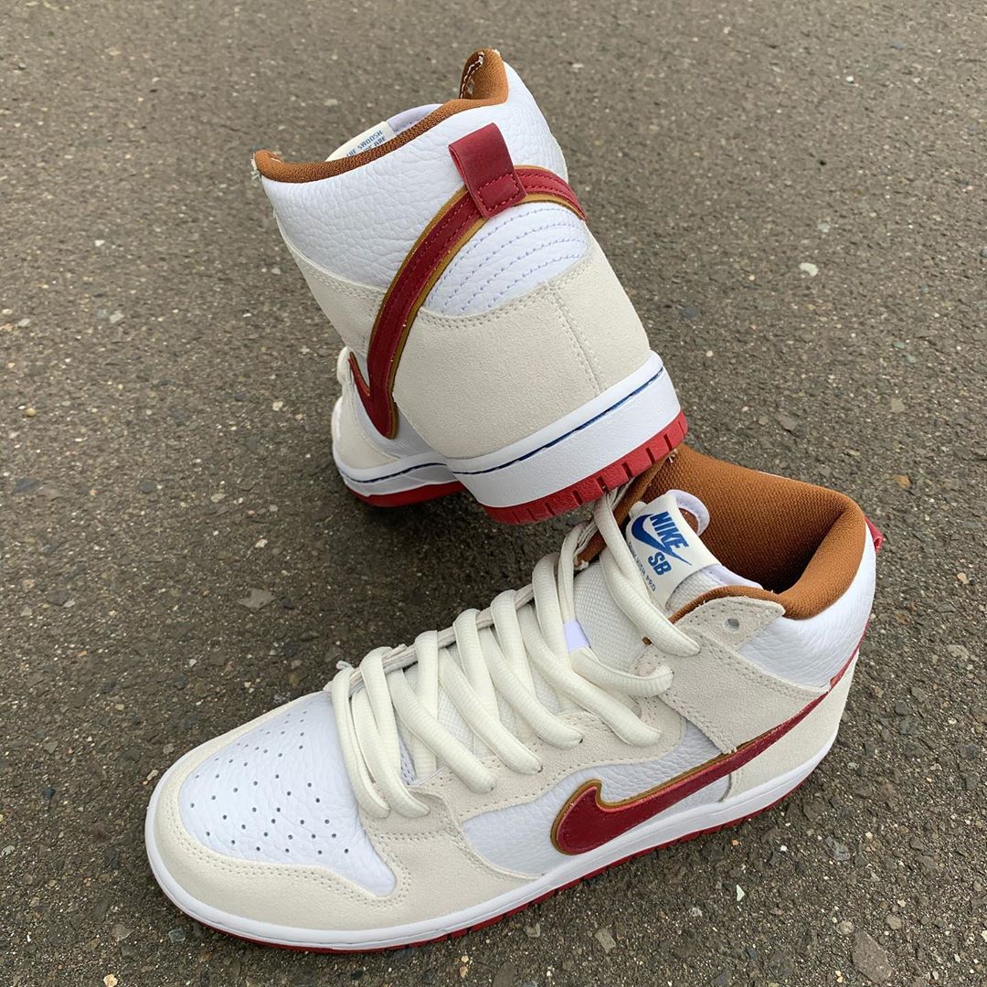 6月発売予定！ナイキ SB ダンク ハイ “セイル/チームクリムゾン” (NIKE SB DUNK HIGH “Sail/Team Crimson”) [CV9499-100]