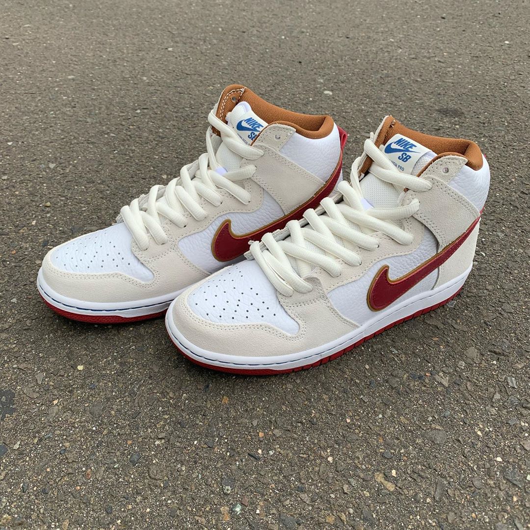 6月発売予定！ナイキ SB ダンク ハイ “セイル/チームクリムゾン” (NIKE SB DUNK HIGH “Sail/Team Crimson”) [CV9499-100]