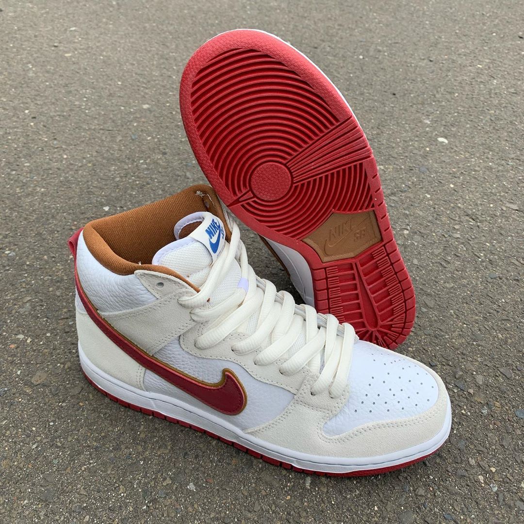 6月発売予定！ナイキ SB ダンク ハイ “セイル/チームクリムゾン” (NIKE SB DUNK HIGH “Sail/Team Crimson”) [CV9499-100]