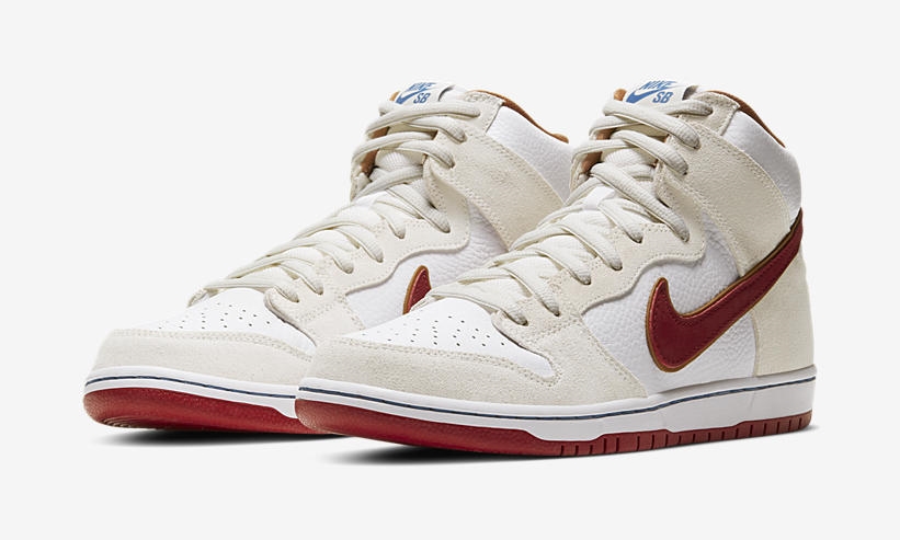 Nike dunk high pro sail team crimson