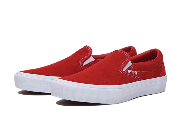 VANS SLIP-ON PRO “Suede” “Red/White” (バンズ スリッポン プロ “スエード” “レッド/ホワイト”)