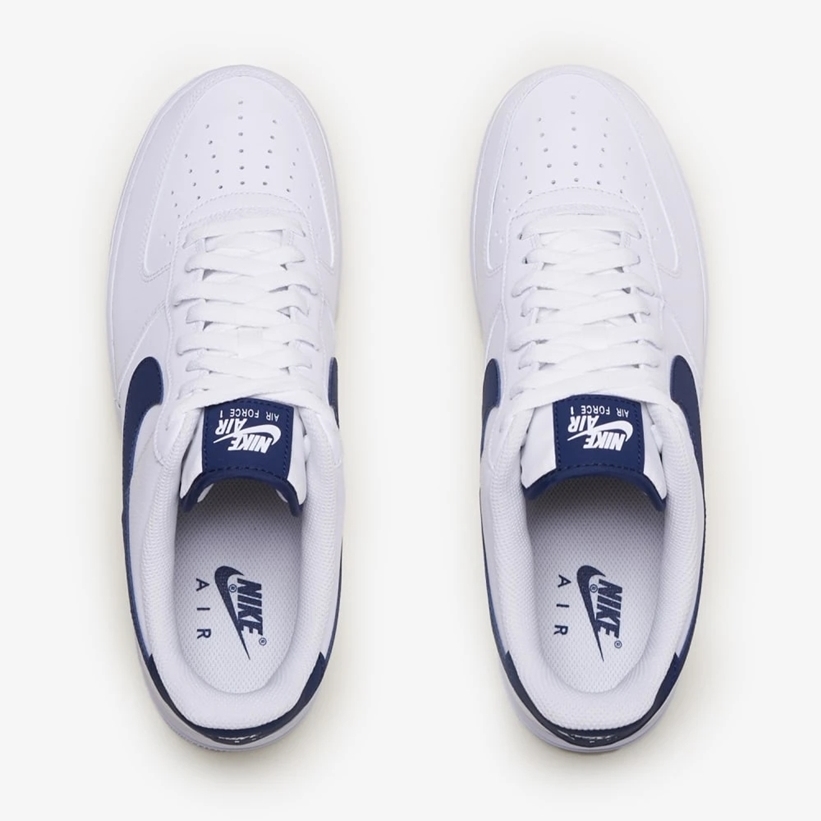 ナイキ エア フォース 1 07 ロー “ホワイト/ミッドナイトネイビー” (NIKE AIR FORCE 1 07 LOW “White/Midnight Navy”) [CJ1607-100]