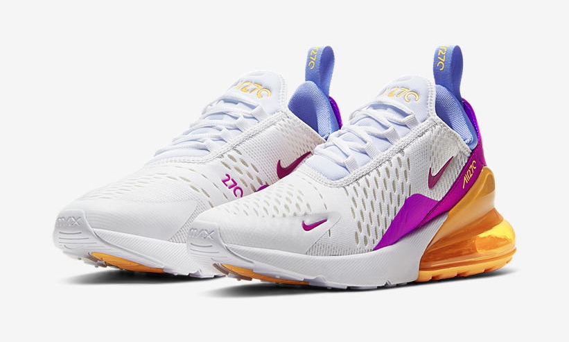 nike air max 270 white and yellow