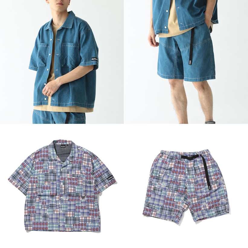 WILD THINGS × BEAMS 別注！合成ナイロン素材「SUPPLEX サプレックス」と機能素材「SHELTECH シェルテック」を使用したシャツ/ショーツが4月下旬発売 (ワイルドシングス ビームス)