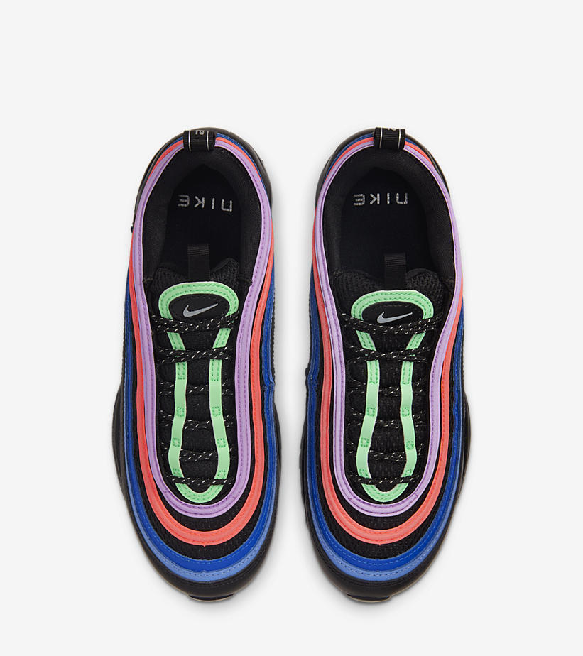 ナイキ GS エア マックス 97 “ブラック/マルチ” (NIKE GS AIR MAX 97 “Balack/Multi”) [CW6028-001]