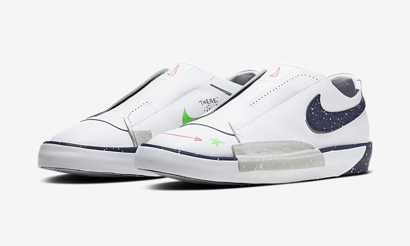 ナイキ ブレーザー ロー スリップ "ザ・プラネット・オブ・フープス" ホワイト (NIKE BLAZER LOW SLIP "The Planet Of Hoops" White) [CW2619-141]