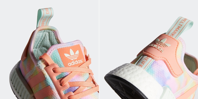 4/2発売！タイダイパターンのadidas Originals WMNS NMD_R1 “Tie dye/Chalk coral” (アディダス オリジナルス ウィメンズ エヌ エム ディー “チョークコーラル”) [FY1271]