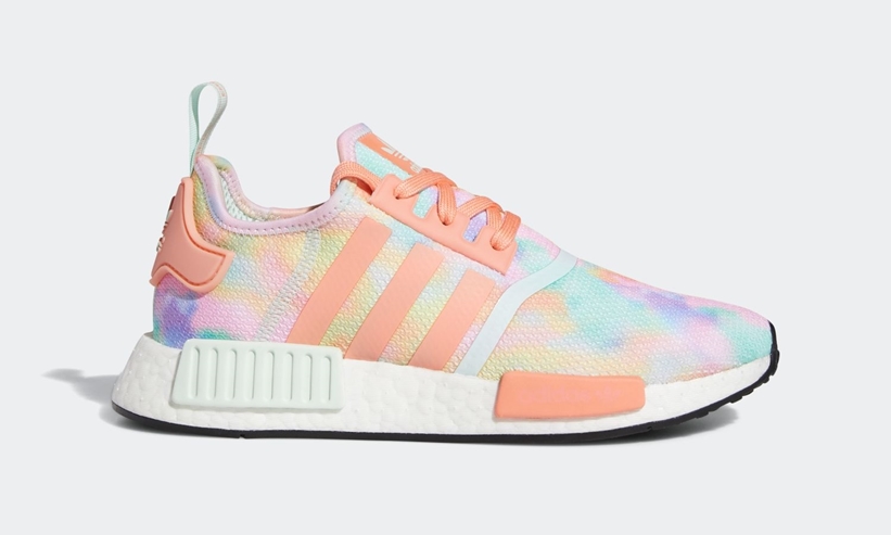 4/2発売！タイダイパターンのadidas Originals WMNS NMD_R1 “Tie dye/Chalk coral” (アディダス オリジナルス ウィメンズ エヌ エム ディー “チョークコーラル”) [FY1271]