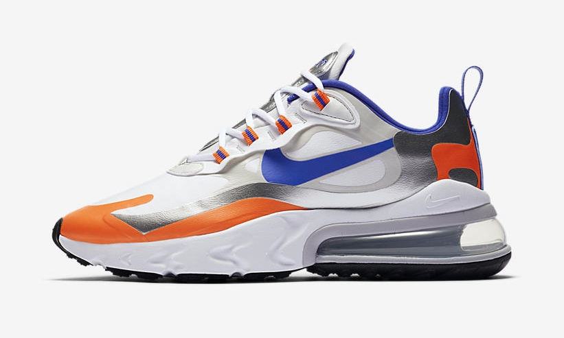 ナイキ エア マックス 270 リアクト “ホワイト/シルバー/ブルー/オレンジ” (NIKE AIR MAX 270 REACT “White/Silver/Blue/Orange”) [CW3094-100]