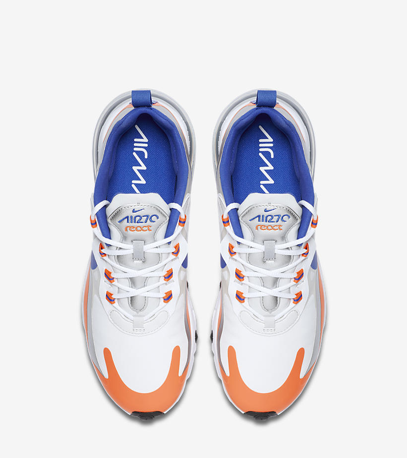 ナイキ エア マックス 270 リアクト “ホワイト/シルバー/ブルー/オレンジ” (NIKE AIR MAX 270 REACT “White/Silver/Blue/Orange”) [CW3094-100]