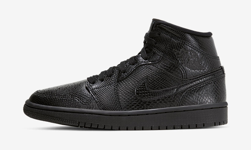 ナイキ ウィメンズ エア ジョーダン 1 ミッド “ブラック” (NIKE WMNS AIR JORDAN 1 MID “Black”) [BQ6472-010]