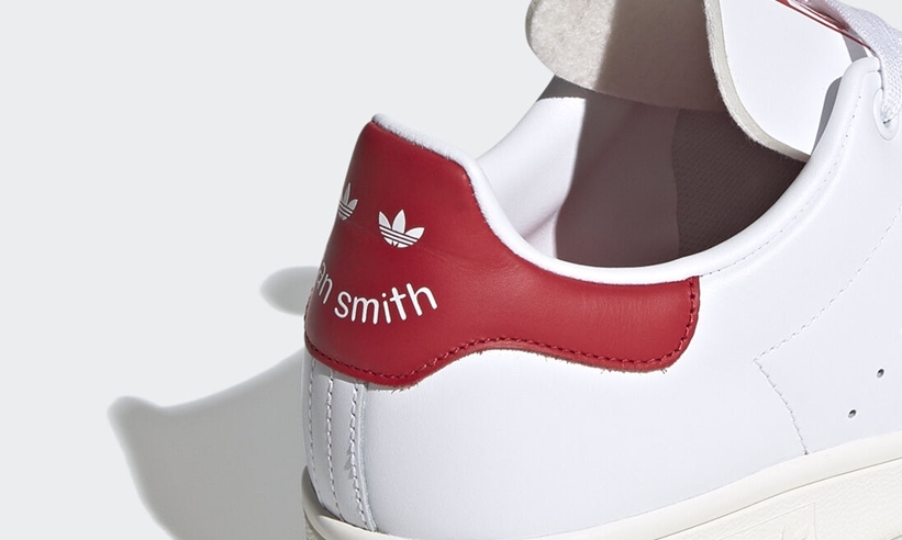 ヒールにダブルのトレフォイル！adidas Originals STAN SMITH "White/Scarlet" (アディダス オリジナルス スタンスミス "ホワイト/スカーレット") [FV4146]