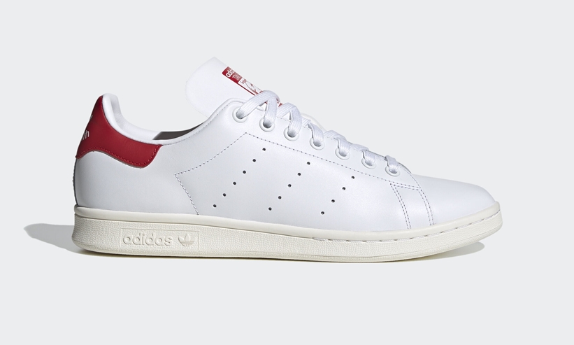 ヒールにダブルのトレフォイル！adidas Originals STAN SMITH “White/Scarlet” (アディダス オリジナルス スタンスミス “ホワイト/スカーレット”) [FV4146]