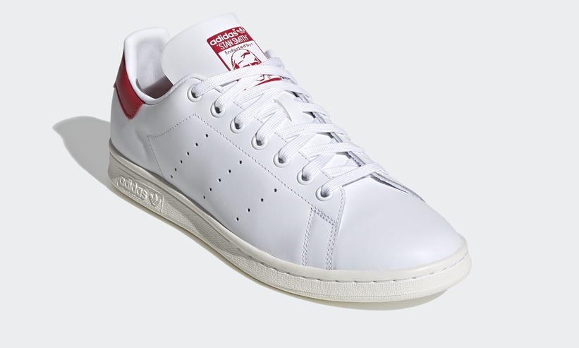 ヒールにダブルのトレフォイル！adidas Originals STAN SMITH “White/Scarlet” (アディダス オリジナルス スタンスミス “ホワイト/スカーレット”) [FV4146]