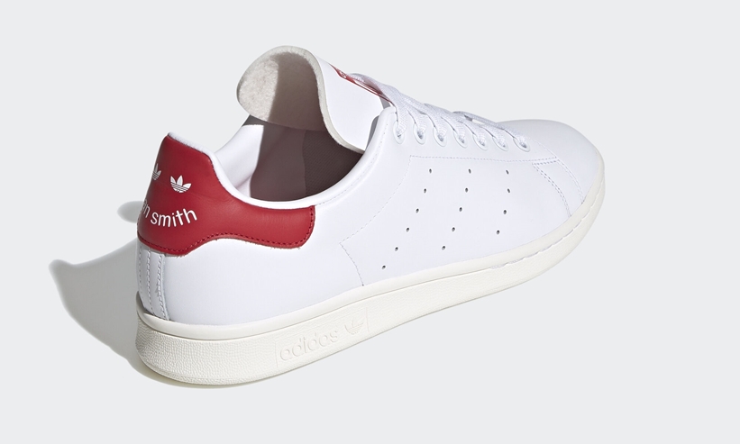 ヒールにダブルのトレフォイル！adidas Originals STAN SMITH “White/Scarlet” (アディダス オリジナルス スタンスミス “ホワイト/スカーレット”) [FV4146]