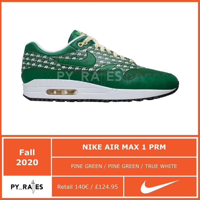 9/19 発売予定！ナイキ エア マックス 1 プレミアム “パイングリーン” (NIKE AIR MAX 1 PREMIUM “Pine Green”) [CJ0609-300]