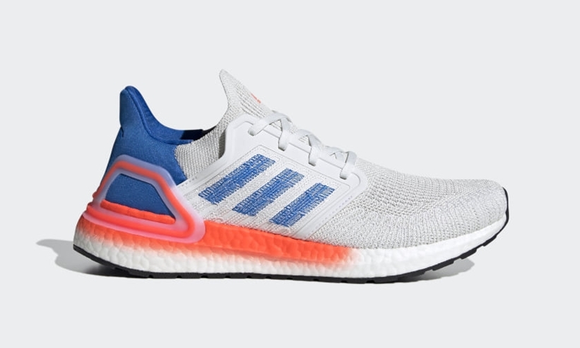 4/23発売！adidas ULTRA BOOST 20 “Crystal White/Glory Blue/Solar Red” (アディダス ウルトラ ブースト 20 “クリスタルホワイト/グローリーブルー/ソーラーレッド”) [EG0708]