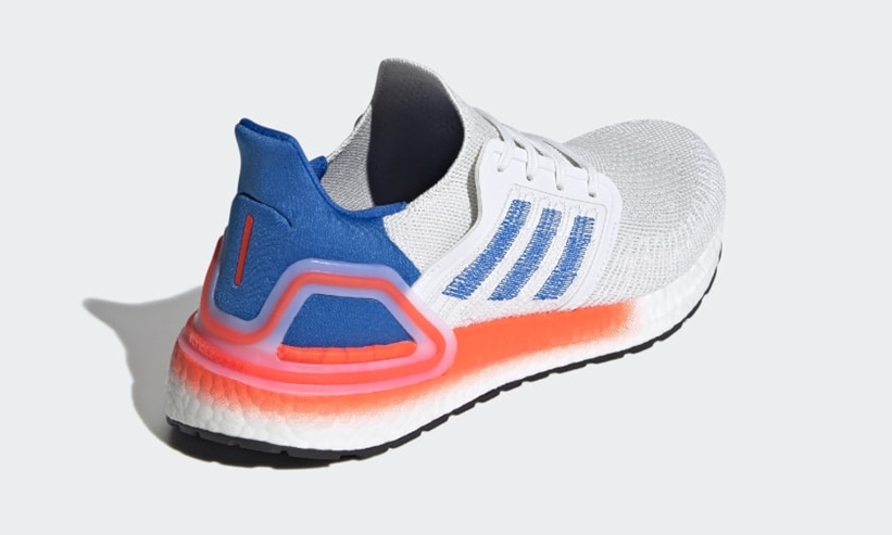 4/23発売！adidas ULTRA BOOST 20 “Crystal White/Glory Blue/Solar Red” (アディダス ウルトラ ブースト 20 “クリスタルホワイト/グローリーブルー/ソーラーレッド”) [EG0708]