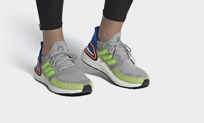 adidas ULTRA BOOST 20 “Grey Two/Signal Green” (アディダス ウルトラ ブースト 20 “グレーツー/シグナルグリーン”) [FX0899]