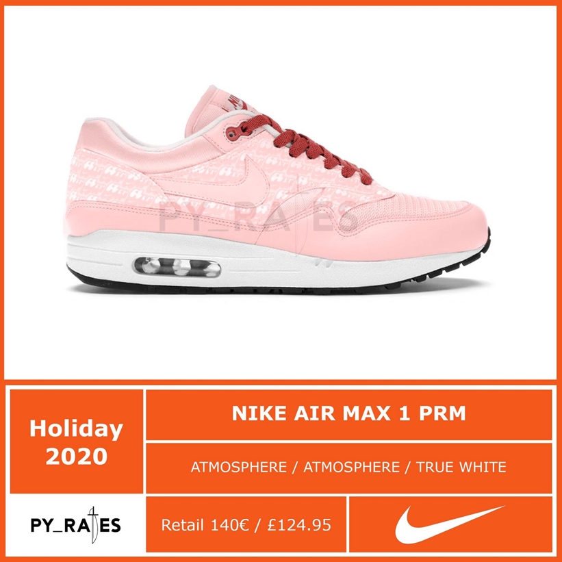 2020年ホリデー 発売予定！ナイキ エア マックス 1 プレミアム “ピンクレモネード” (NIKE AIR MAX 1 PREMIUM “Pink Lemonade”)