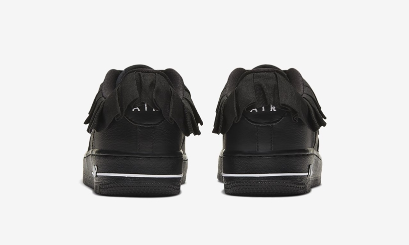 ナイキ GS エア フォース 1 07 ロー ラッフル “ブラック/ホワイト” (NIKE GS AIR FORCE 1 07 LOW RUFFLE “Black/White”) [CI2302-001]