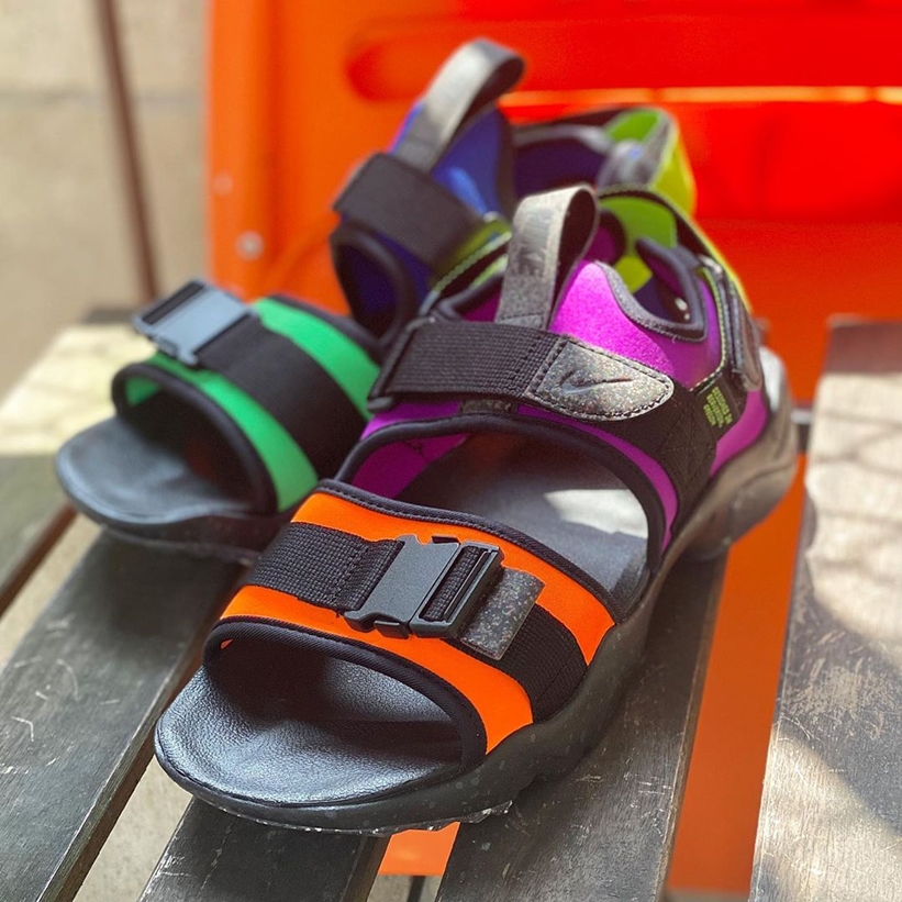 4/24発売！ナイキ キャニオン サンダル “ブラック/ボルト/コンコルド” (NIKE CANYON SANDAL “Black/Volt/Concord”) [CW6210-074]