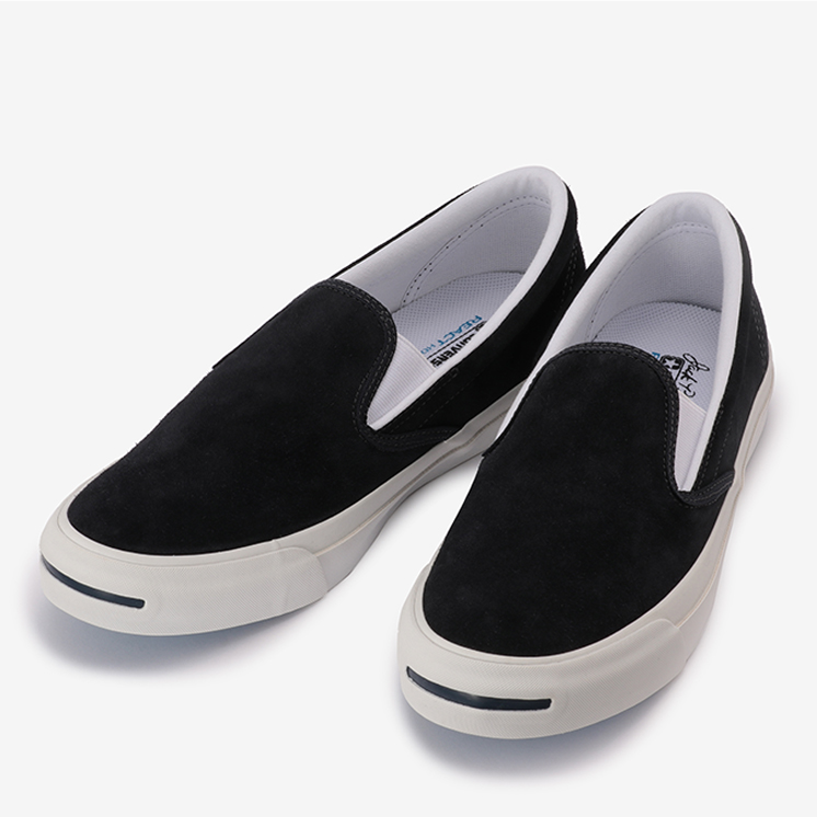 4/24発売！着脱しやすいスリップオンタイプにアレンジした CONVERSE JACK PURCELL SUEDE SLIP-ON RH (コンバース ジャックパーセル スエード スリップオン RH)