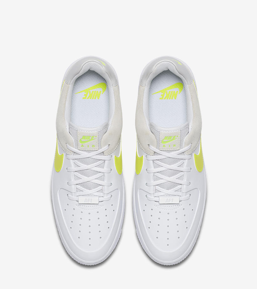 ナイキ ウィメンズ エア フォース 1 セージロー “ホワイト/レモンヴェノム” (NIKE WMNS AIR FORCE 1 SAGE LOW “White/Lemon Venom”) [CW2652-100]