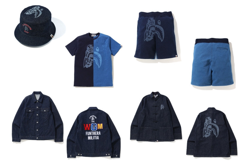 A BATHING APE “INDIGO TIGER SHARK COLLECTION”が5/9から発売 (ア ベイシング エイプ “インディゴ タイガー シャーク コレクション”)