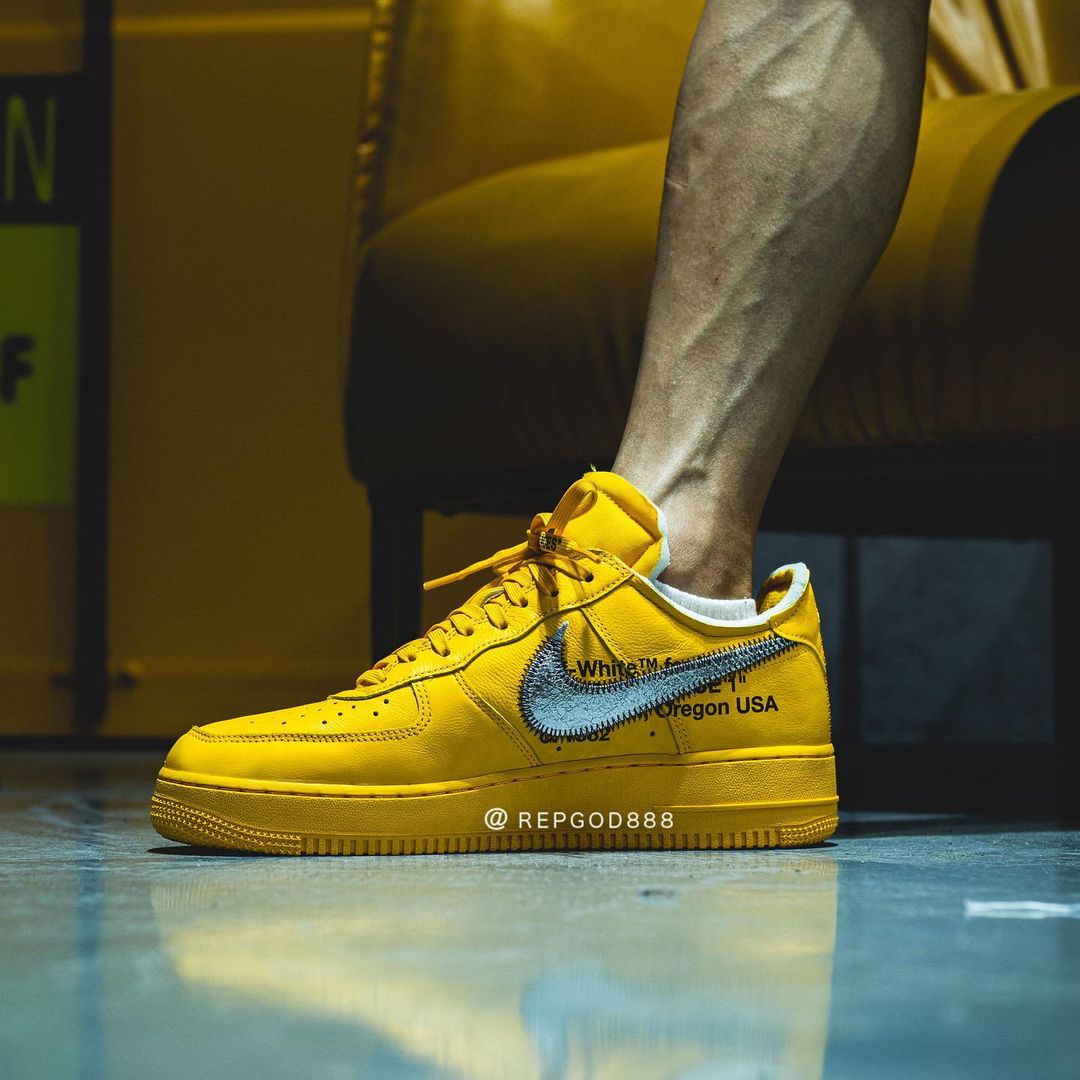 海外 7 5 9 28 発売予定 Off White C O Virgil Abloh Nike Air Force 1 Low University Gold Metallic Silver オフホワイト ナイキ エア フォース 1 ロー ユニバーシティゴールド メタリックシルバー Dd1876 700 Fullress スニーカー発売日 抽選情報