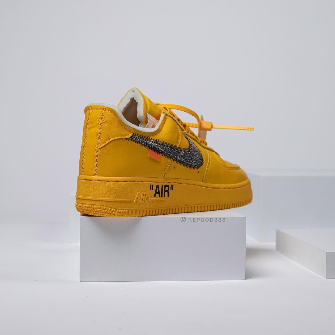 海外 7/5、9/28 発売予定！OFF-WHITE c/o VIRGIL ABLOH × NIKE AIR FORCE 1 LOW “University Gold/Metallic Silver” (オフホワイト ナイキ エア フォース 1 ロー “ユニバーシティゴールド/メタリックシルバー”) [DD1876-700]