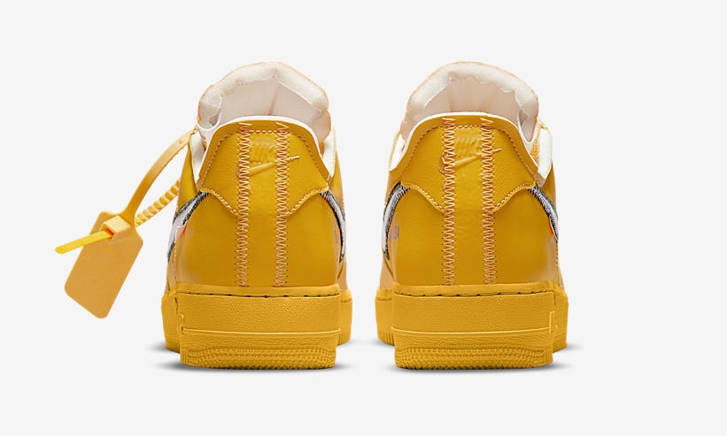 海外 7/5、9/28 発売予定！OFF-WHITE c/o VIRGIL ABLOH × NIKE AIR FORCE 1 LOW “University Gold/Metallic Silver” (オフホワイト ナイキ エア フォース 1 ロー “ユニバーシティゴールド/メタリックシルバー”) [DD1876-700]