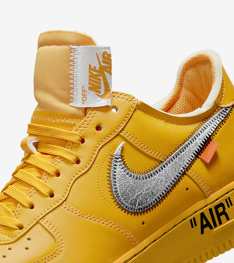 海外 7/5、9/28 発売予定！OFF-WHITE c/o VIRGIL ABLOH × NIKE AIR FORCE 1 LOW “University Gold/Metallic Silver” (オフホワイト ナイキ エア フォース 1 ロー “ユニバーシティゴールド/メタリックシルバー”) [DD1876-700]