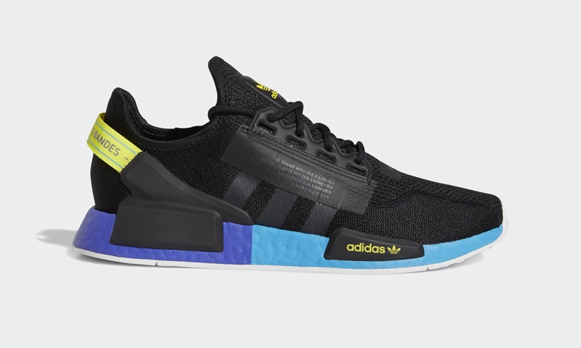 adidas Originals NMD_R1 V2 “Core Black/Carbon/Shock Yellow” (アディダス オリジナルス エヌ エム ディー ブイツー “ブラック/カーボン/イエロー”) [FX4147]