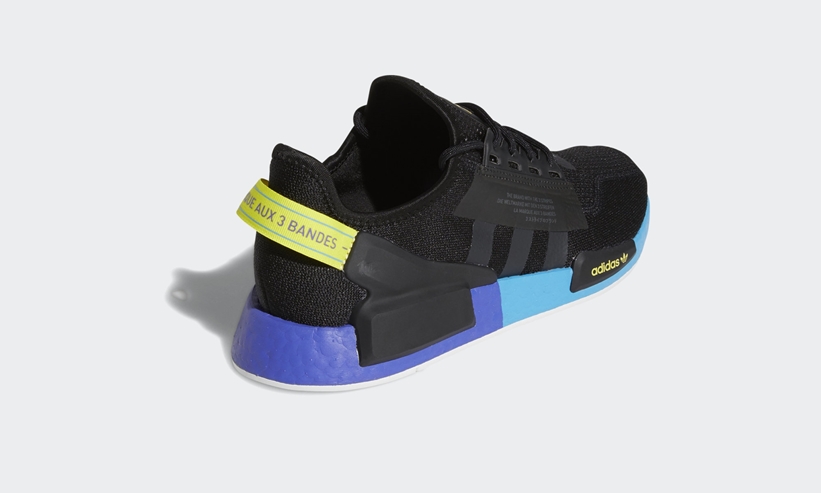 adidas Originals NMD_R1 V2 “Core Black/Carbon/Shock Yellow” (アディダス オリジナルス エヌ エム ディー ブイツー “ブラック/カーボン/イエロー”) [FX4147]