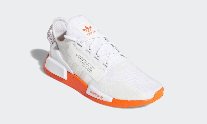 adidas Originals NMD_R1 V2 “Cloud White/Solar Red” (アディダス オリジナルス エヌ エム ディー ブイツー “クラウドホワイト/ソーラーレッド”) [FX3902]