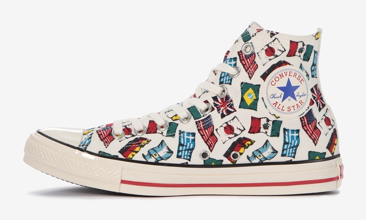 5/19発売！コンバースから世界10か国の旗の総柄をプリントした CONVERSE ALL STAR US NATIONSFLAG HI (オールスター US ネイションズフラッグ HI)