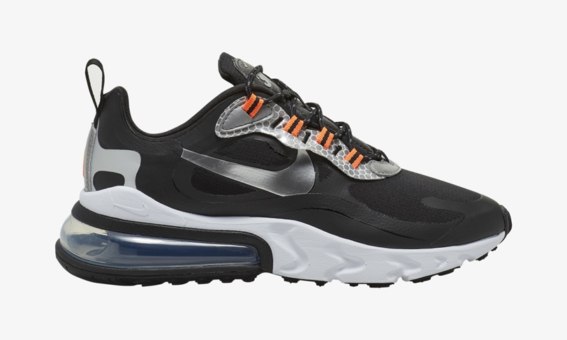 ナイキ エア マックス 270 リアクト “ブラック/シルバー/オレンジ” (NIKE AIR MAX 270 REACT “Black/Silver/Orange”) [CT1834-001]