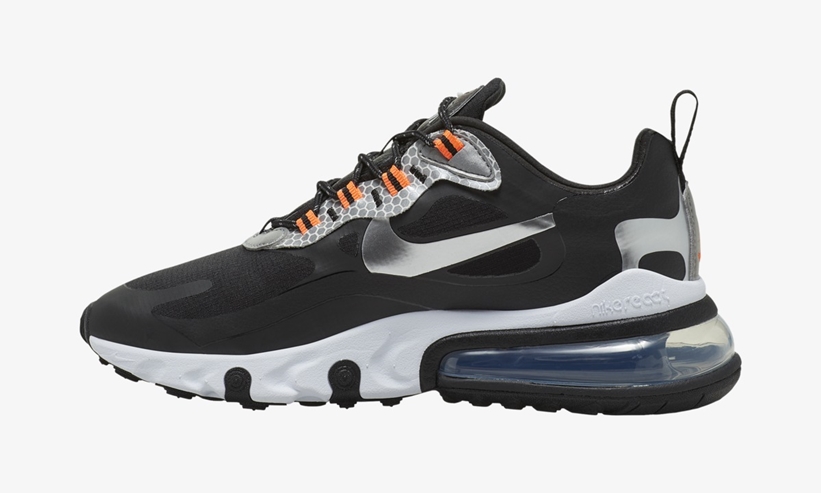 ナイキ エア マックス 270 リアクト “ブラック/シルバー/オレンジ” (NIKE AIR MAX 270 REACT “Black/Silver/Orange”) [CT1834-001]