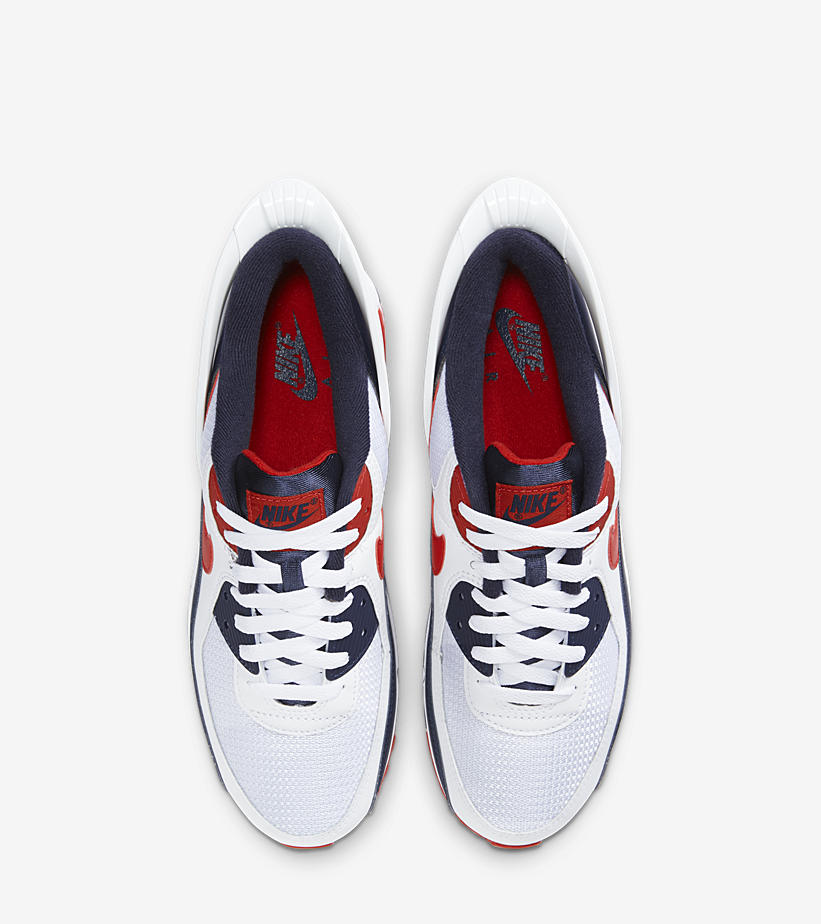 ナイキ エア マックス 90 フライイーズ “ホワイト/ネイビー/レッド” (NIKE AIR MAX 90 FLYEASE “White/Navy/Red”) [CU0814-104]