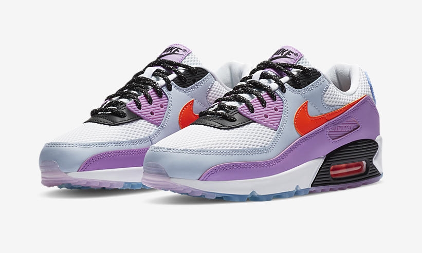 ナイキ エア マックス 90 “ホワイト/グレー/ブルー/パープル” (NIKE AIR MAX 90 “White/Grey/Blue/Purple”) [CW6029-100]