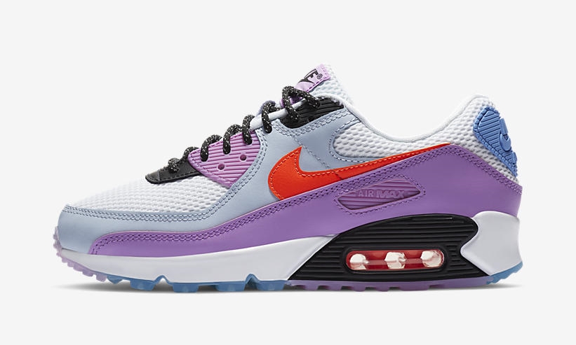 ナイキ エア マックス 90 “ホワイト/グレー/ブルー/パープル” (NIKE AIR MAX 90 “White/Grey/Blue/Purple”) [CW6029-100]