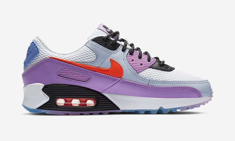 ナイキ エア マックス 90 “ホワイト/グレー/ブルー/パープル” (NIKE AIR MAX 90 “White/Grey/Blue/Purple”) [CW6029-100]