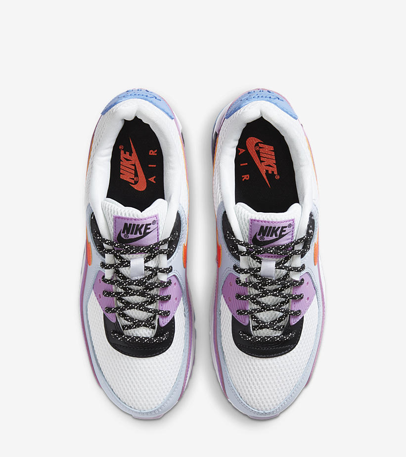 ナイキ エア マックス 90 “ホワイト/グレー/ブルー/パープル” (NIKE AIR MAX 90 “White/Grey/Blue/Purple”) [CW6029-100]