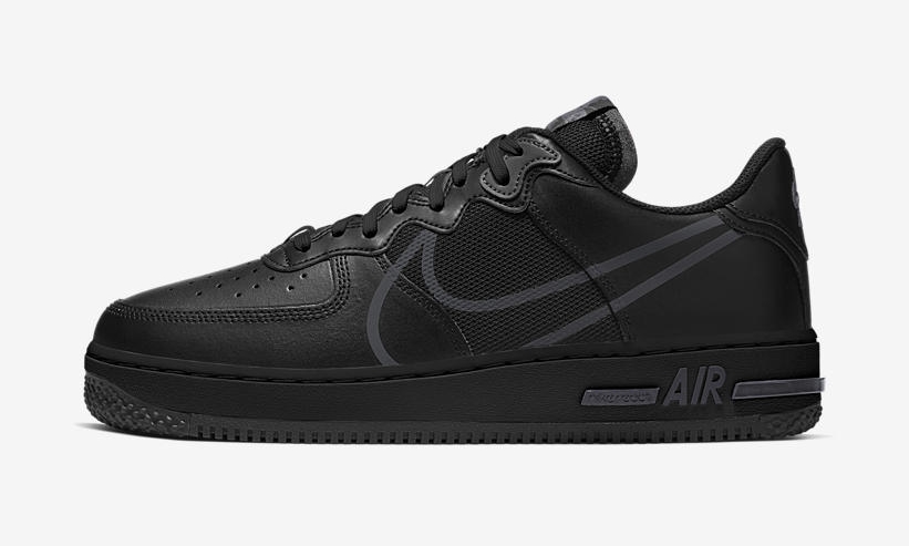 ナイキ エア フォース 1 リアクト ロー “ブラック” (NIKE AIR FORCE 1 REACT LOW “Black”) [CT1020-002]