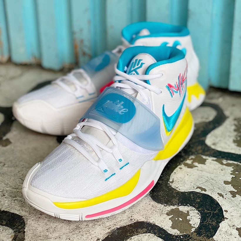 6/1発売！ナイキ カイリー 6 EP “ホワイト/ブルー/イエロー/ピンク″ (NIKE KYRIE 6 EP “White/Blue Fury/Opti Yellow″) [BQ4631-101]